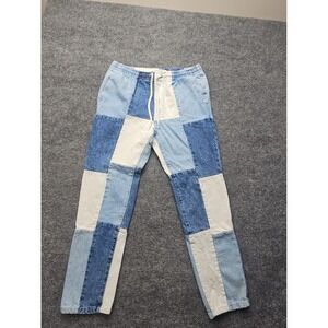 Pacsun Jeans Women Size Medium Slim (32x28) Elastic Denim Block Patchwork Boho